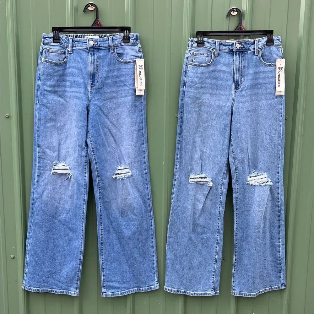 High Rise Baggy Wide Leg Denim Jeans Pants 2-Pack Size S 4-6